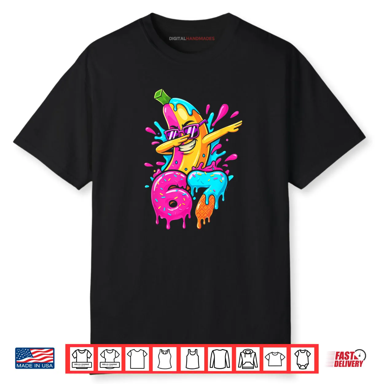 67 Baseball Dabbing Banana 6 7 Dripping Ice Cream Meme Shirt 67 Baseball Dabbing Banana 6 7 Dripping Ice Cream Meme Shirt