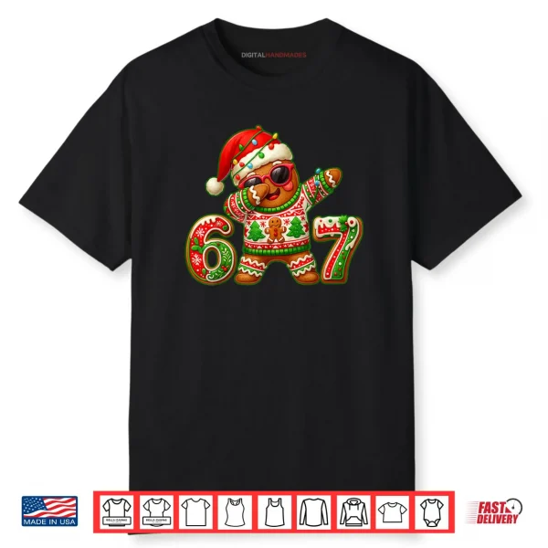 67 Christmas 6 7 Meme Gingerbread Man Xmas Pajamas Six Seven Shirt 1