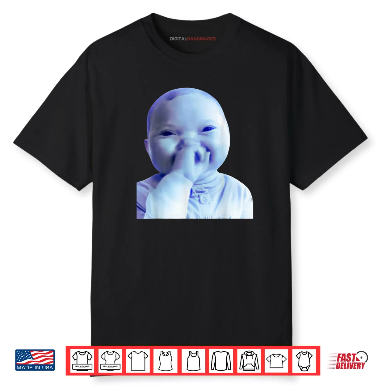 AI Baby Holding Laugh Meme Viral Trend Shirt AI Baby Holding Laugh Meme Viral Trend Shirt