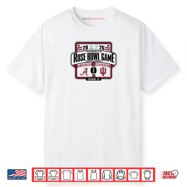 Alabama Crimson Tide vs Indiana Hoosiers Rose Bowl CFP 2026 Shirt