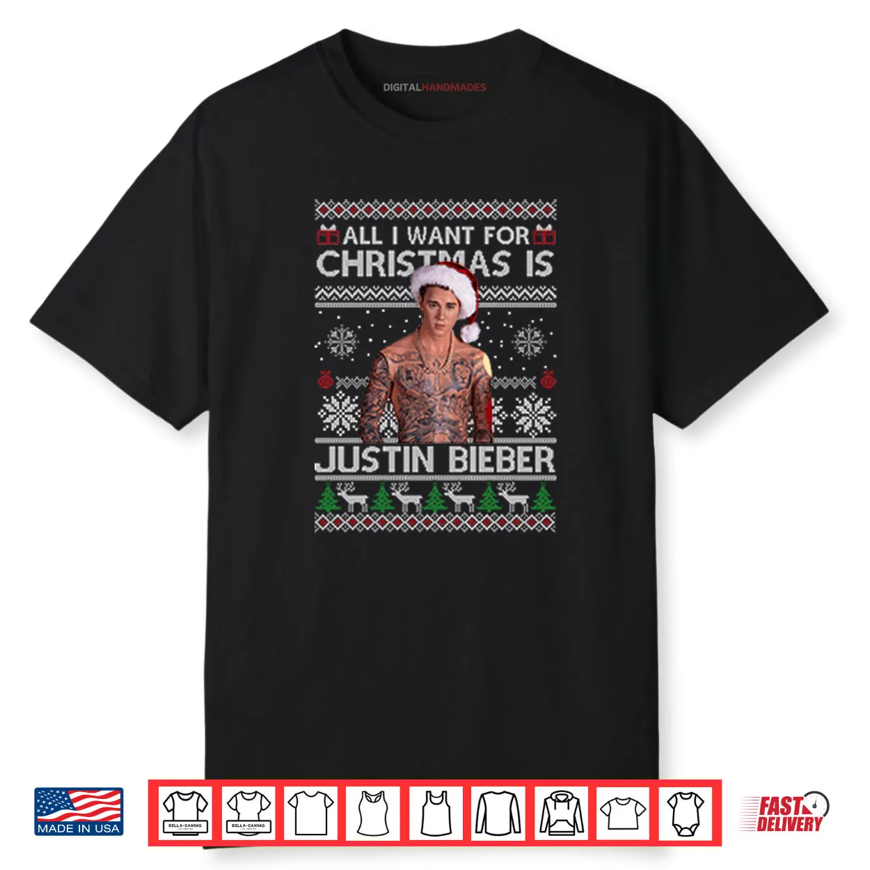 All I Want For Christmas Is Justin Bieber Shirt All I Want For Christmas Is Justin Bieber Shirt
