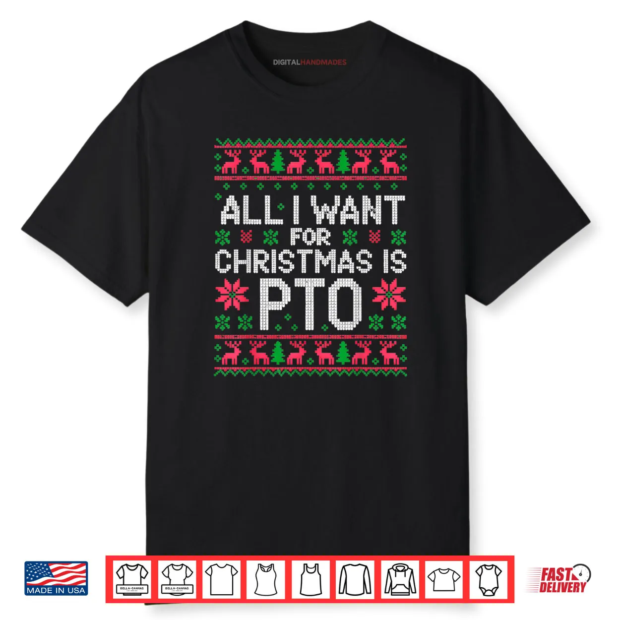 All I Want for Christmas is PTO Matching Ugly Sweater Shirt All I Want for Christmas is PTO Matching Ugly Sweater Shirt