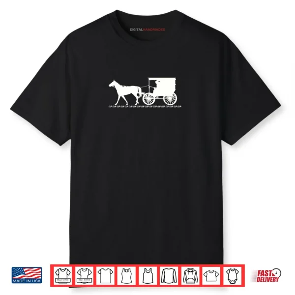 Amish Horse & Buggy Clip Clop Vintage Backroad Scene Shirt