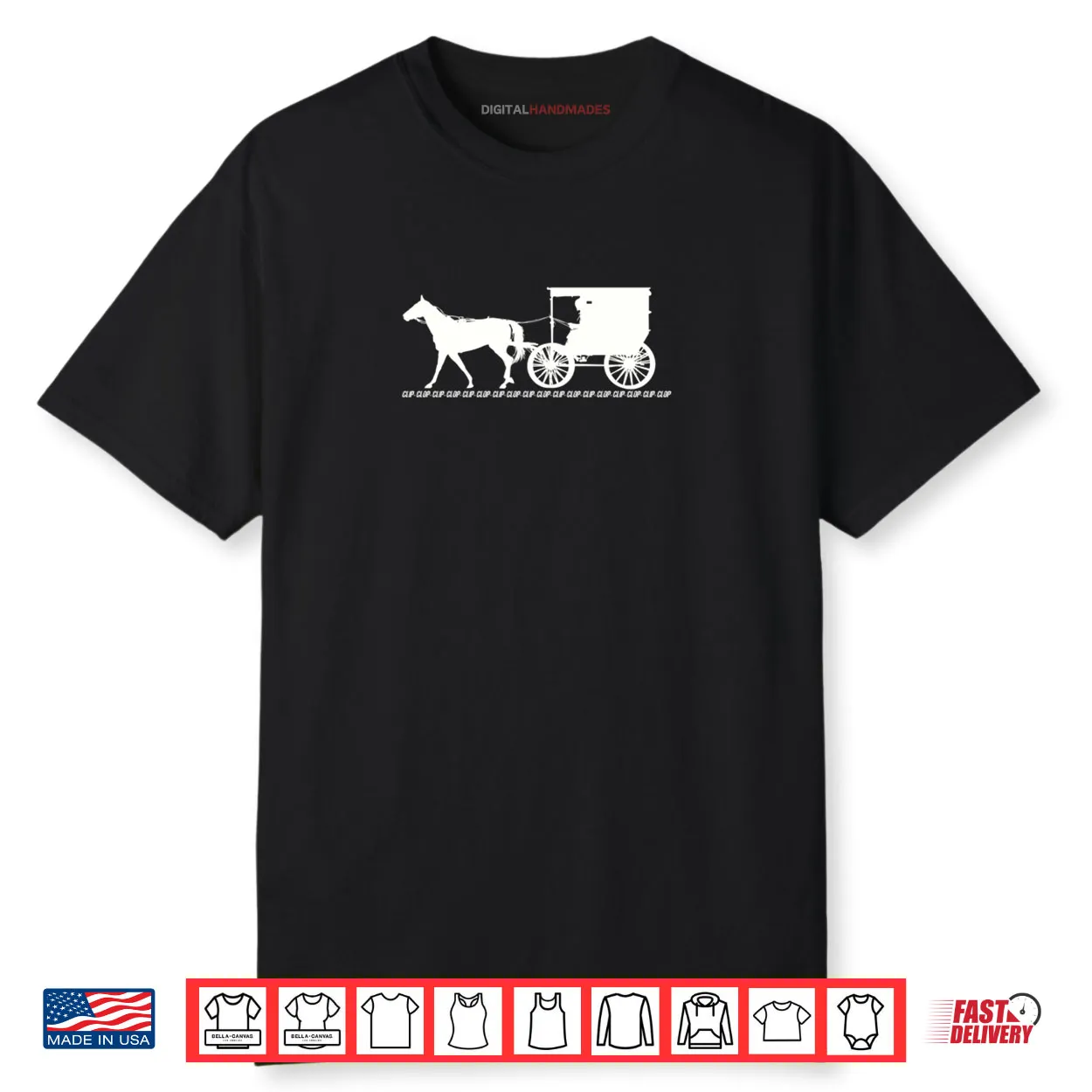 Amish Horse & Buggy Clip Clop Vintage Backroad Scene Shirt Amish Horse & Buggy Clip Clop Vintage Backroad Scene Shirt