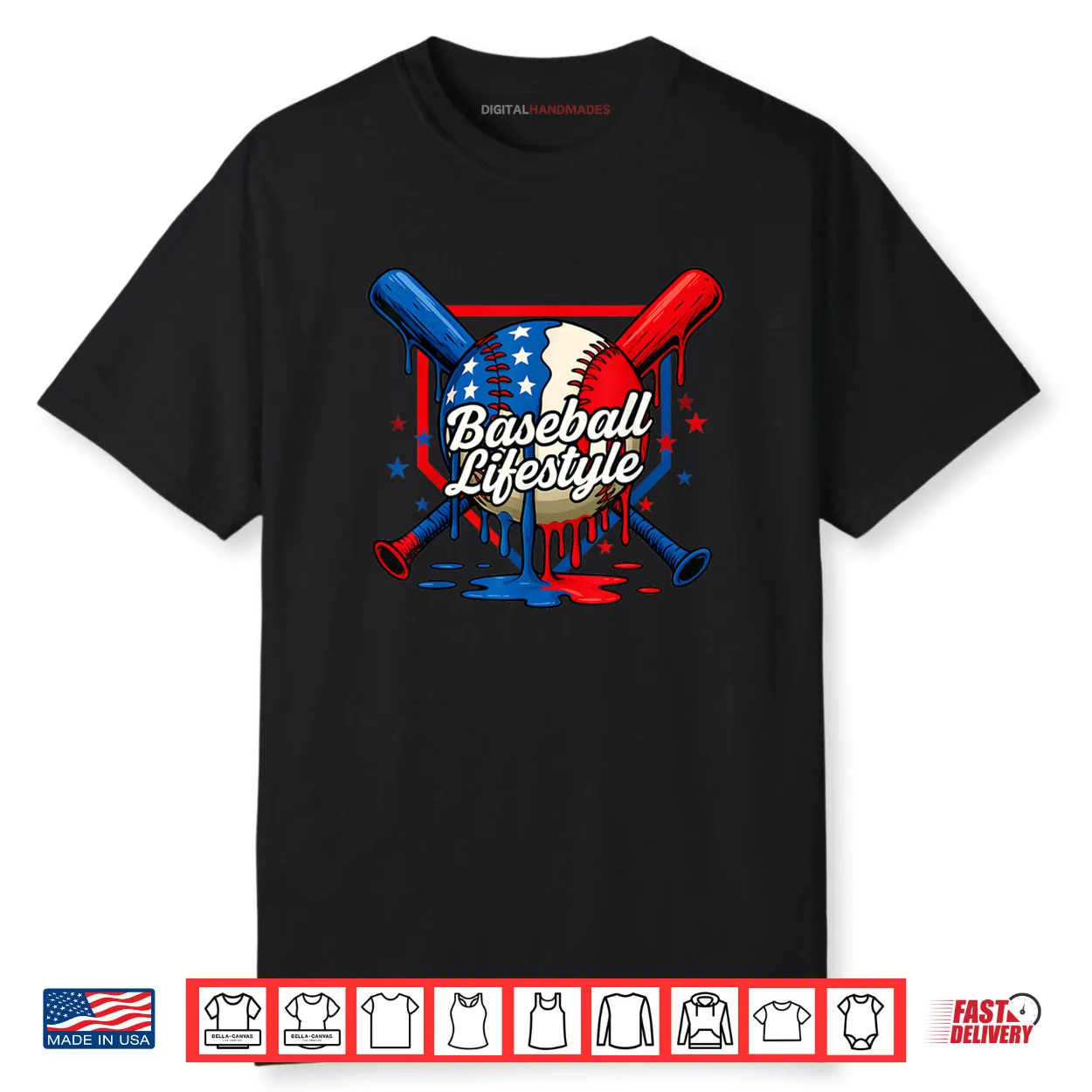 Baseball Life Style 101 Drip Baseball Shirt Baseball Life Style 101 Drip Baseball Shirt