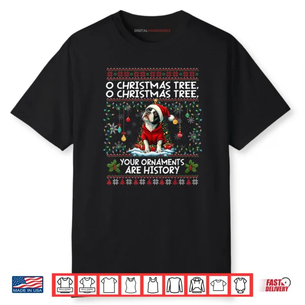 Boston Terrier Christmas Tree Decorations Dog Lover Xmas Shirt