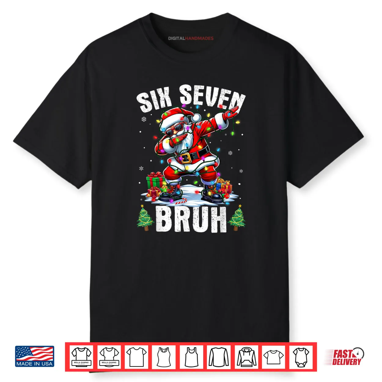Bruh 67 Six Seven Santa Dabbing Christmas Shirt Bruh 67 Six Seven Santa Dabbing Christmas Shirt