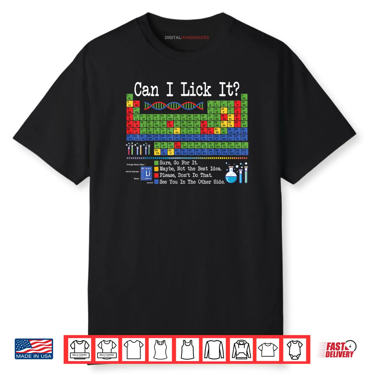 Can I Lick It Periodic Table Funny Science Teachers Students Shirt Can I Lick It Periodic Table Funny Science Teachers Students Shirt