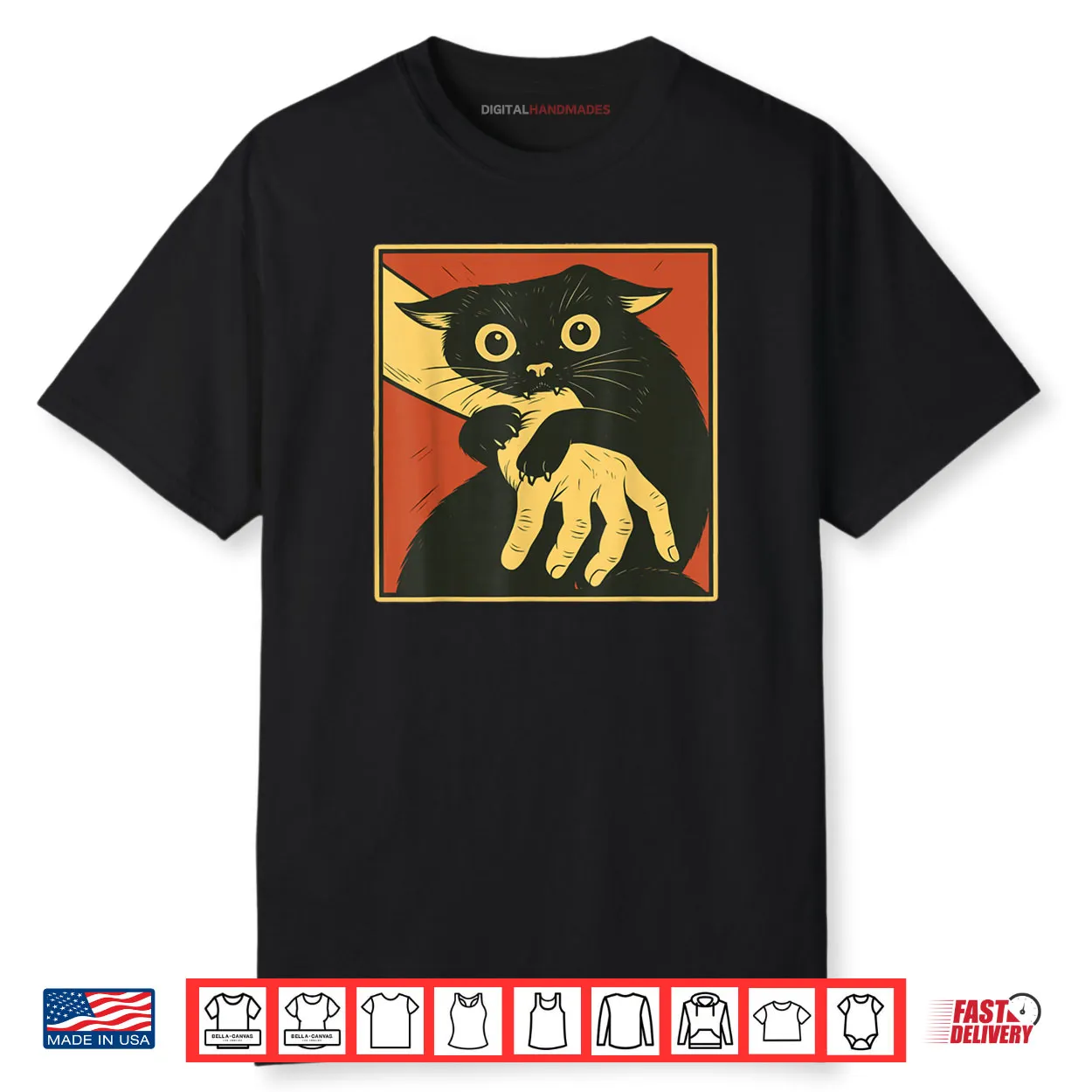 Cat Bite Horror Cat Lover Cat Bite Hand Cad Dad Mom Shirt Cat Bite Horror Cat Lover Cat Bite Hand Cad Dad Mom Shirt