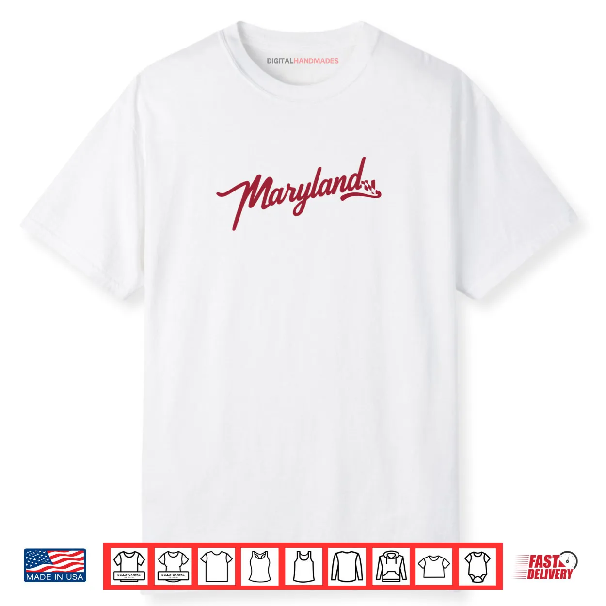 Classic Maryland Flag Script Shirt Classic Maryland Flag Script Shirt