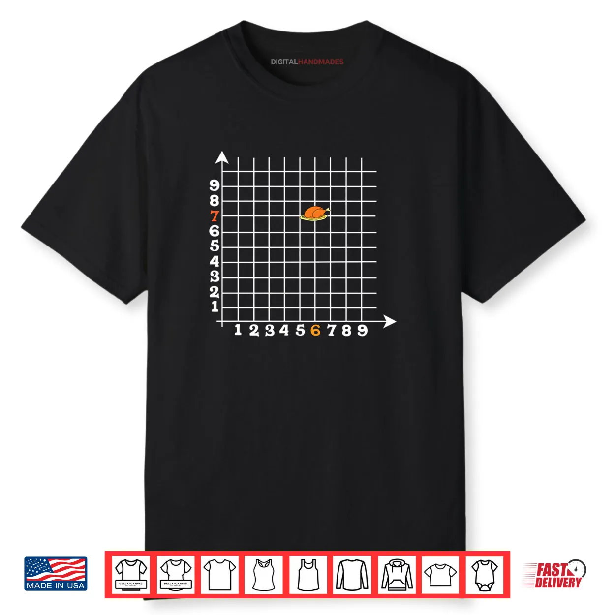 Coordinate (6 7) Funny Math Teacher Turkey Math Joke Shirt Coordinate (6 7) Funny Math Teacher Turkey Math Joke Shirt