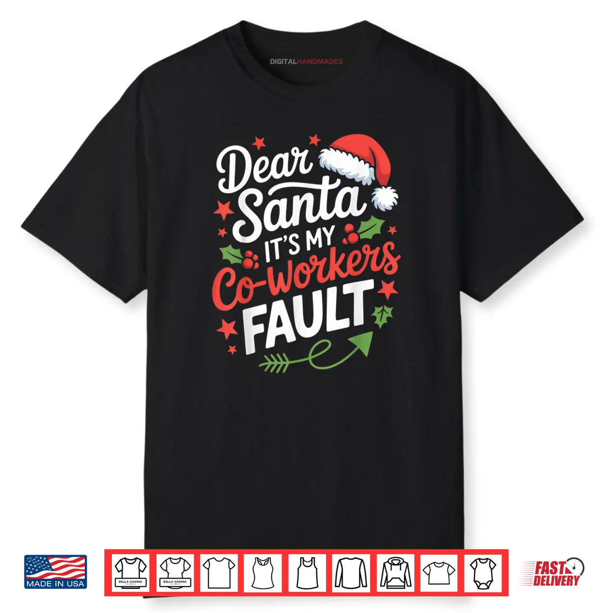 Dear Santa It’s My Co Workers Fault Funny Office Christmas Shirt Dear Santa It’s My Co Workers Fault Funny Office Christmas Shirt