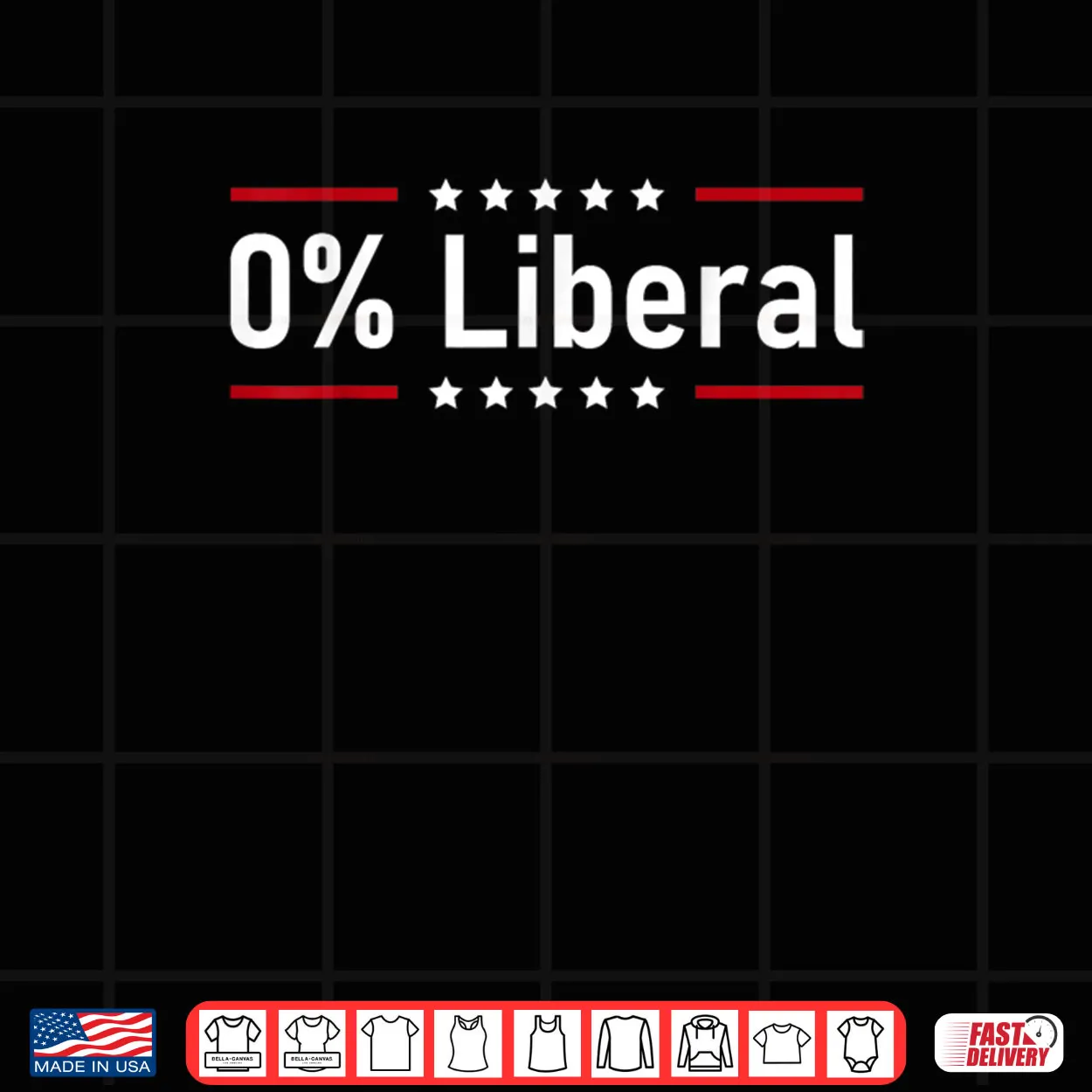 0% Liberal Zero Percent Statement Shirt 0% Liberal Zero Percent Statement Shirt