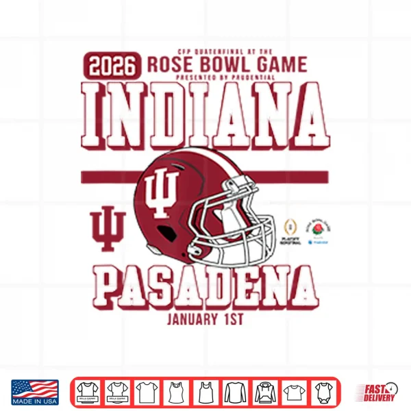 2026 Rose Bowl Game Indiana Pasadena Shirt 3 Design 2026 Rose Bowl Game Indiana Pasadena Shirt
