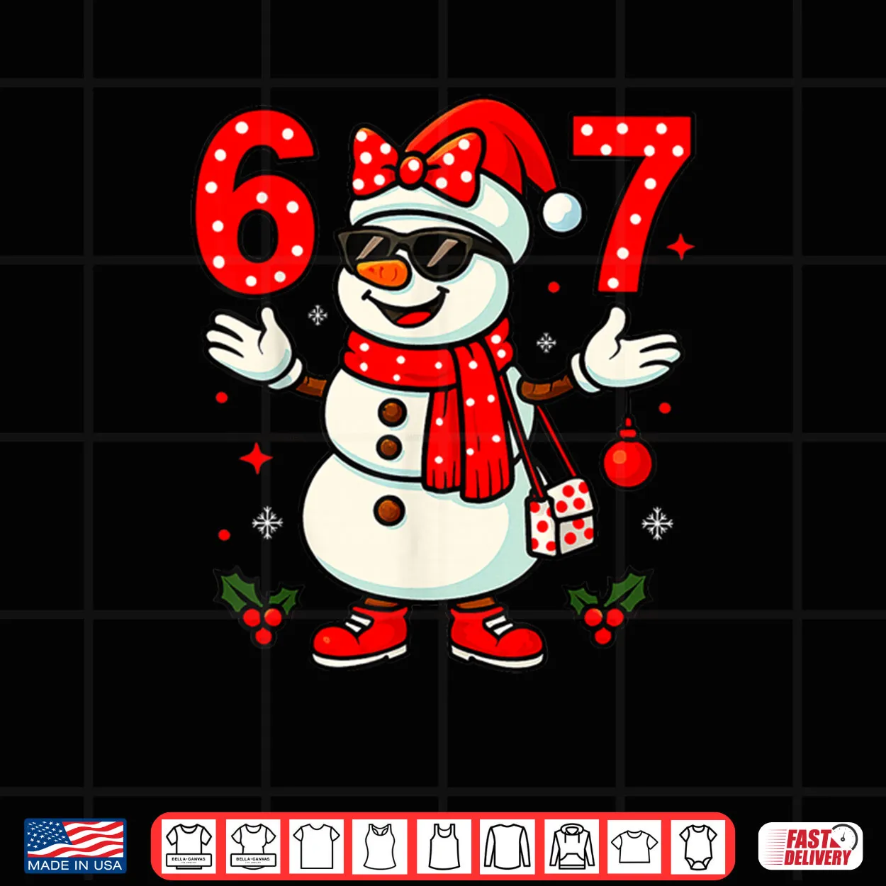 6 7 Christmas Women Bow Snowman six Seven Teacher Shirt 6 7 Christmas Women Bow Snowman six Seven Teacher Shirt