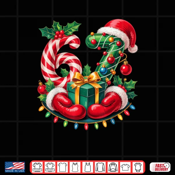 Design 6 7 Meme 67 Gen Alpha 6 7 Hands Family Christmas Shirt