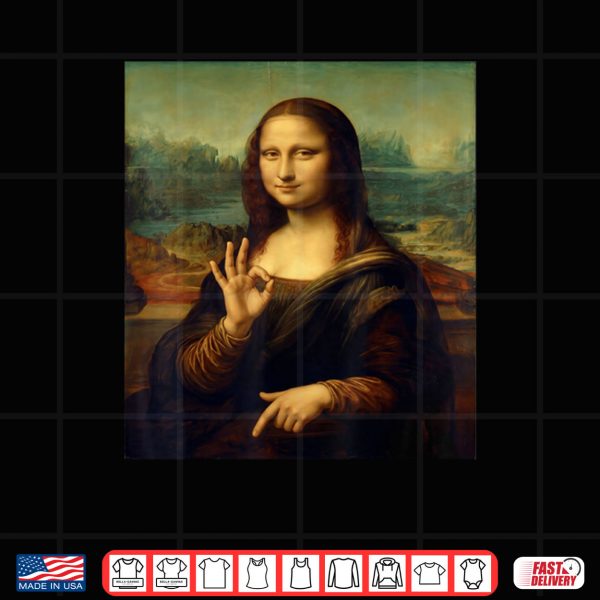 Design 6 7 Six Seven Meme 67 Mona Lisa Funny Classic Art 67 Shirt 2
