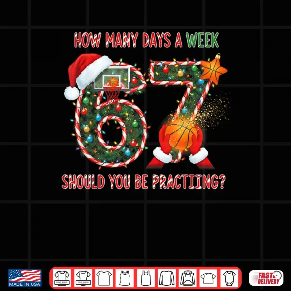 Design 67 Christmas 6 7 Meme Basketball Pajamas Shirt