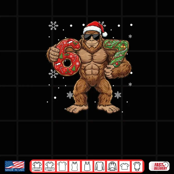 Design 67 Meme Big Foot Six Seven Christmas Xmas Sasquatch Shirt 1