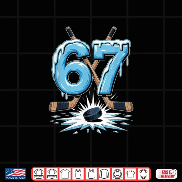 Design 67 Six Seven Hockey Lovers Funny Meme Shirt