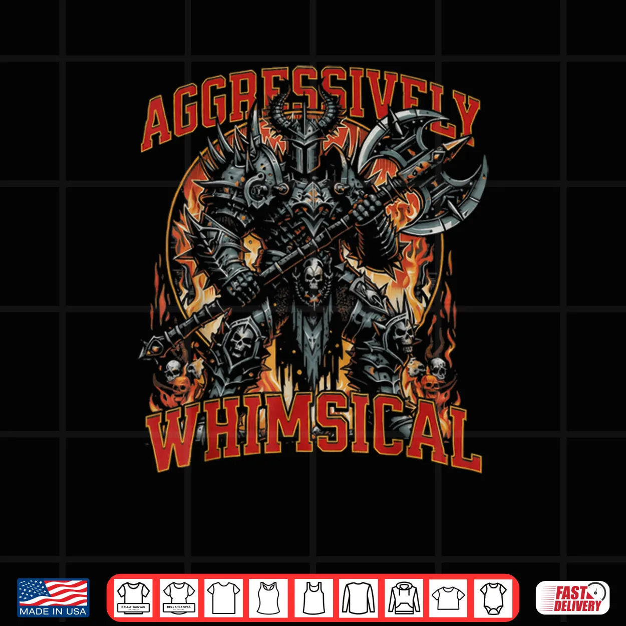 Aggressively Whimsical Dark Fantasy Warrior Battle Shirt Aggressively Whimsical Dark Fantasy Warrior Battle Shirt