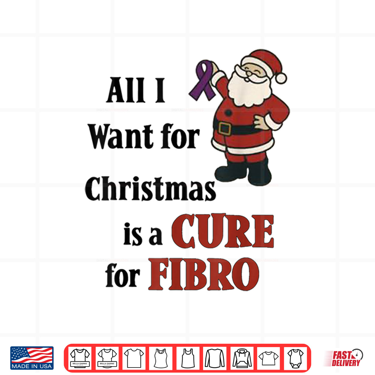 All I Want for Christmas is A Cure for Fibro Shirt All I Want for Christmas is A Cure for Fibro Shirt