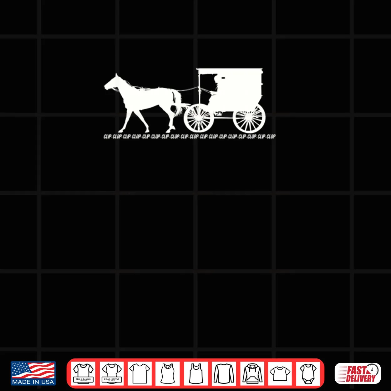 Amish Horse & Buggy Clip Clop Vintage Backroad Scene Shirt Amish Horse & Buggy Clip Clop Vintage Backroad Scene Shirt