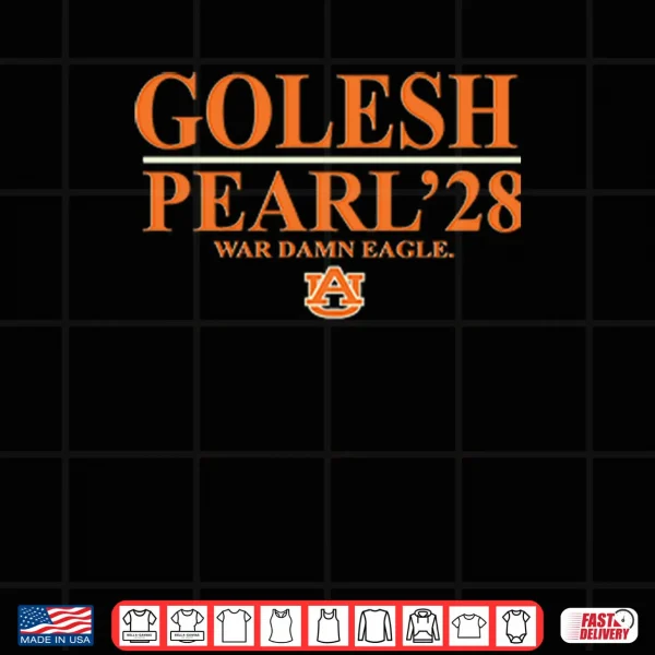 Design Auburn Tigers Golesh Pearl 28 War Damn Eagle Shirt