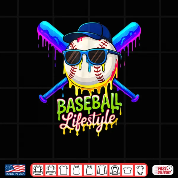 Design Baseball Life Style 101 Apparel Youth Drip Baseball Shirt