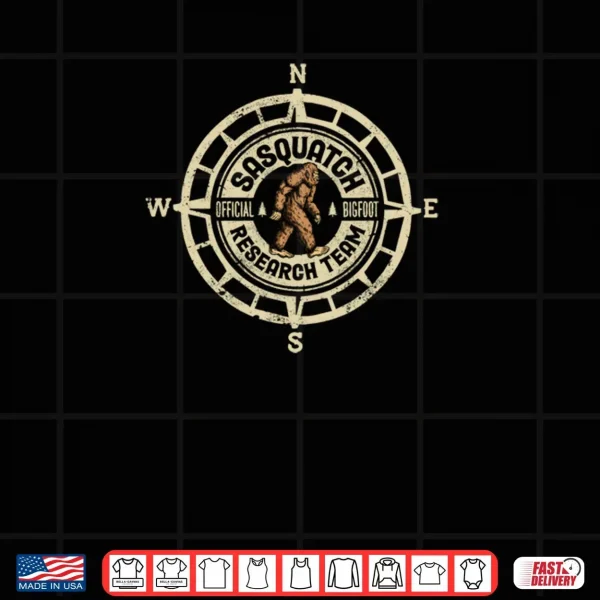 Design Bigfoot Research Team Retro Vintage Sasquatch Shirt