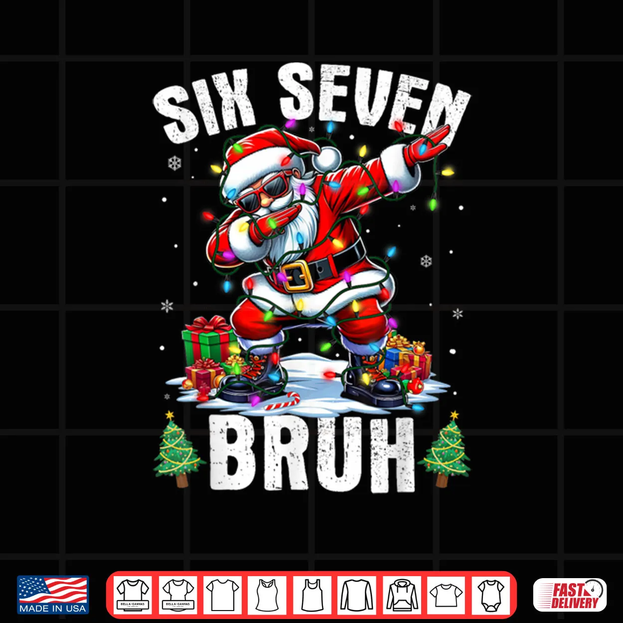 Bruh 67 Six Seven Santa Dabbing Christmas Shirt Bruh 67 Six Seven Santa Dabbing Christmas Shirt