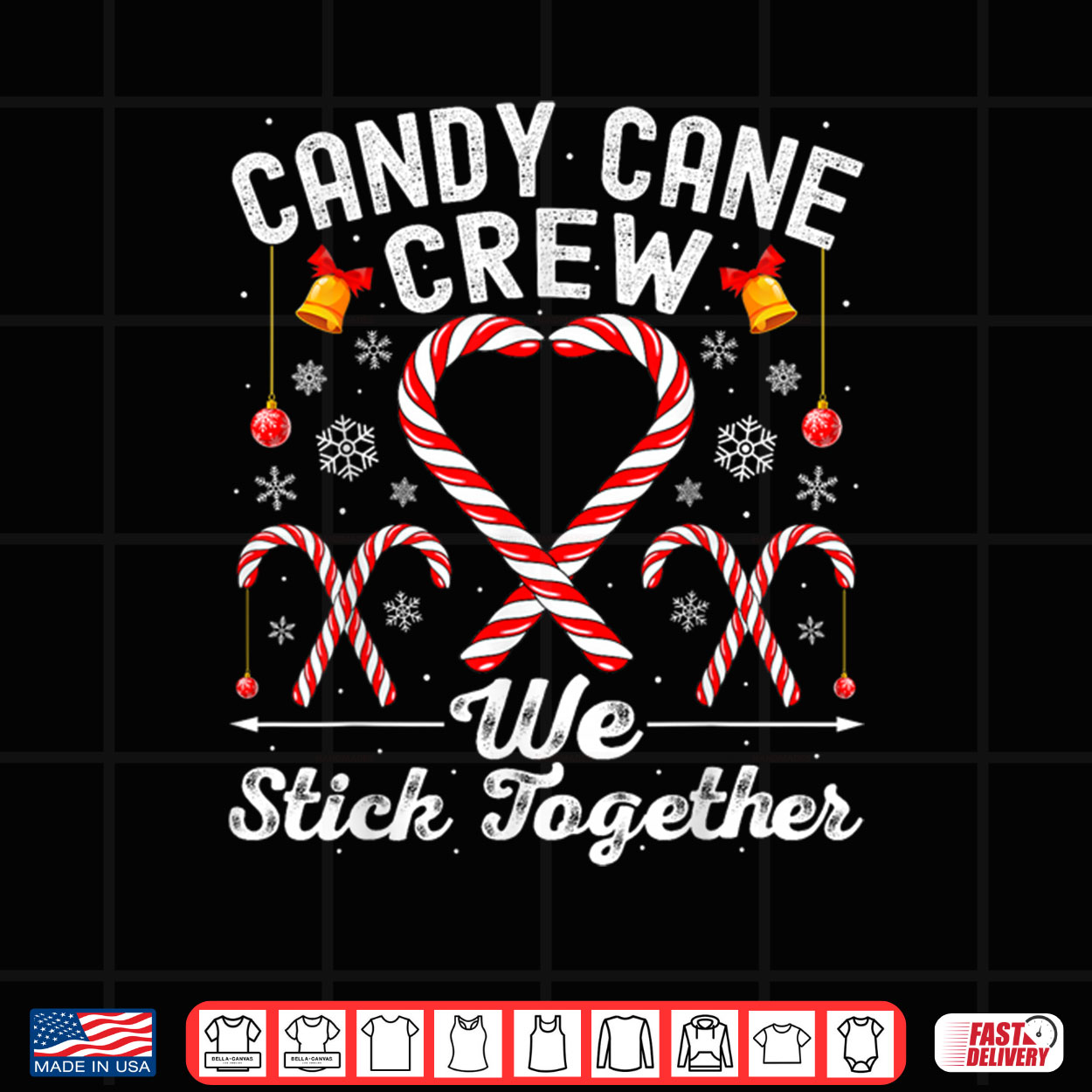 Candy Cane Crew We Stick Together Family Matching Christmas Shirt Candy Cane Crew We Stick Together Family Matching Christmas Shirt