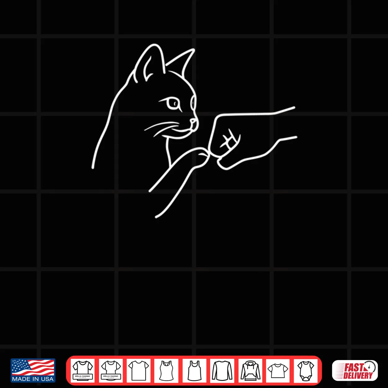 Cat Punch Hand Friendship Fist Bump Cat Lovers Shirt Cat Punch Hand Friendship Fist Bump Cat Lovers Shirt