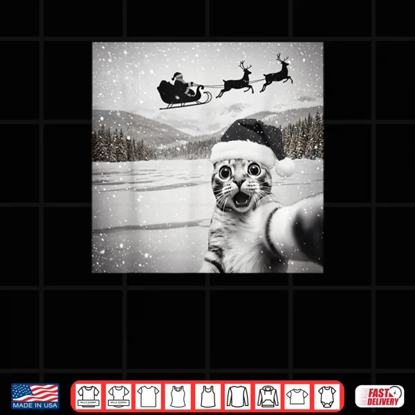 Design Cat Selfie with Santa Shirt