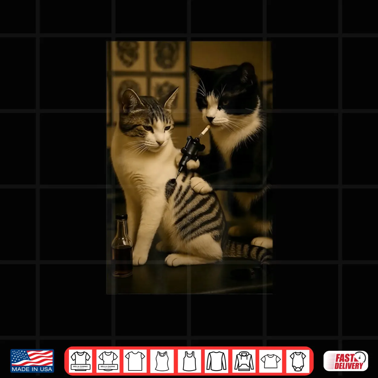 Cat Smoking Tattoo Inked Kitty Artist Funny Meme Shirt Cat Smoking Tattoo Inked Kitty Artist Funny Meme Shirt