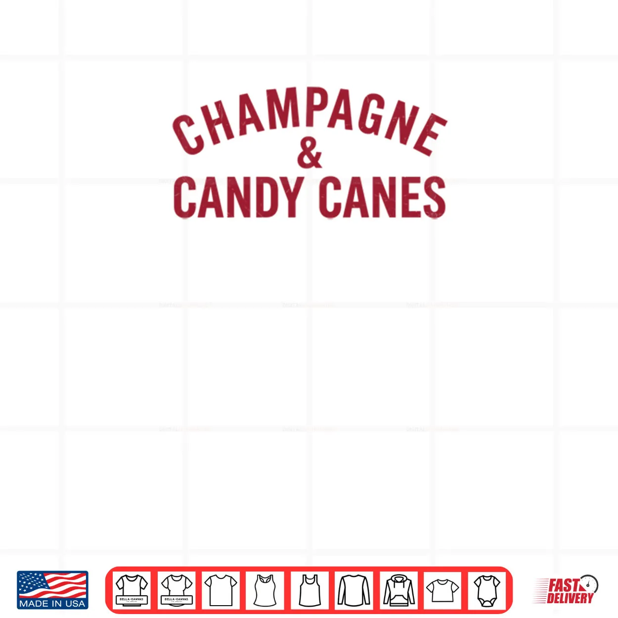 Champagne and Candy Canes Funny Christmas Holiday Xmas Shirt Champagne and Candy Canes Funny Christmas Holiday Xmas Shirt