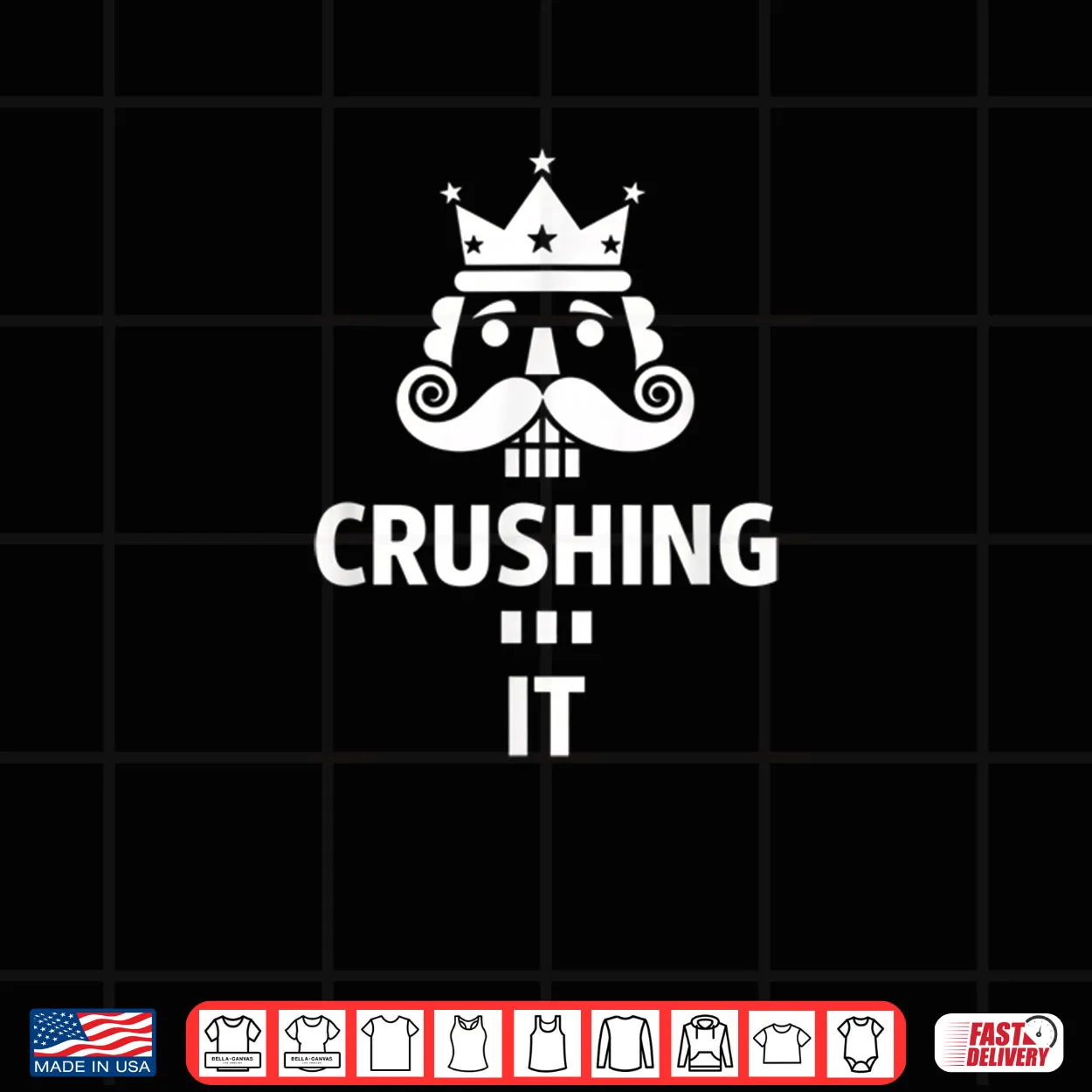 Christmas Crushing It Nutcracker Retro Ugly Xmas Nut Shirt Christmas Crushing It Nutcracker Retro Ugly Xmas Nut Shirt