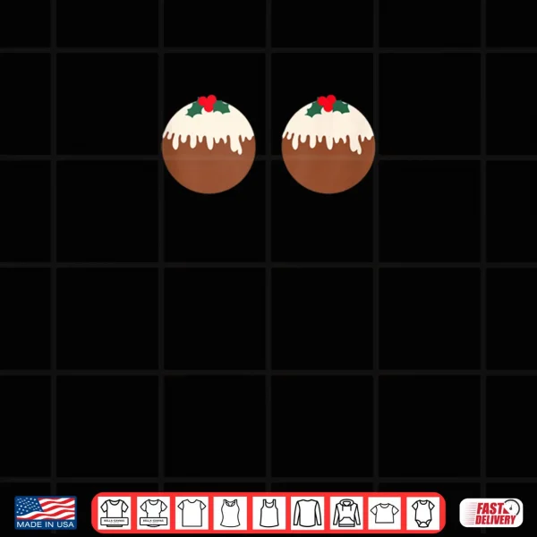 Design Christmas Pudding Funny Womans Bra Costume Shirt