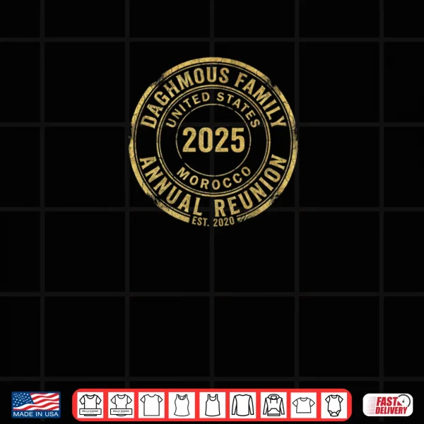 Design Daghmous Family Annual Reunion 2025 United States Morocco Shirt