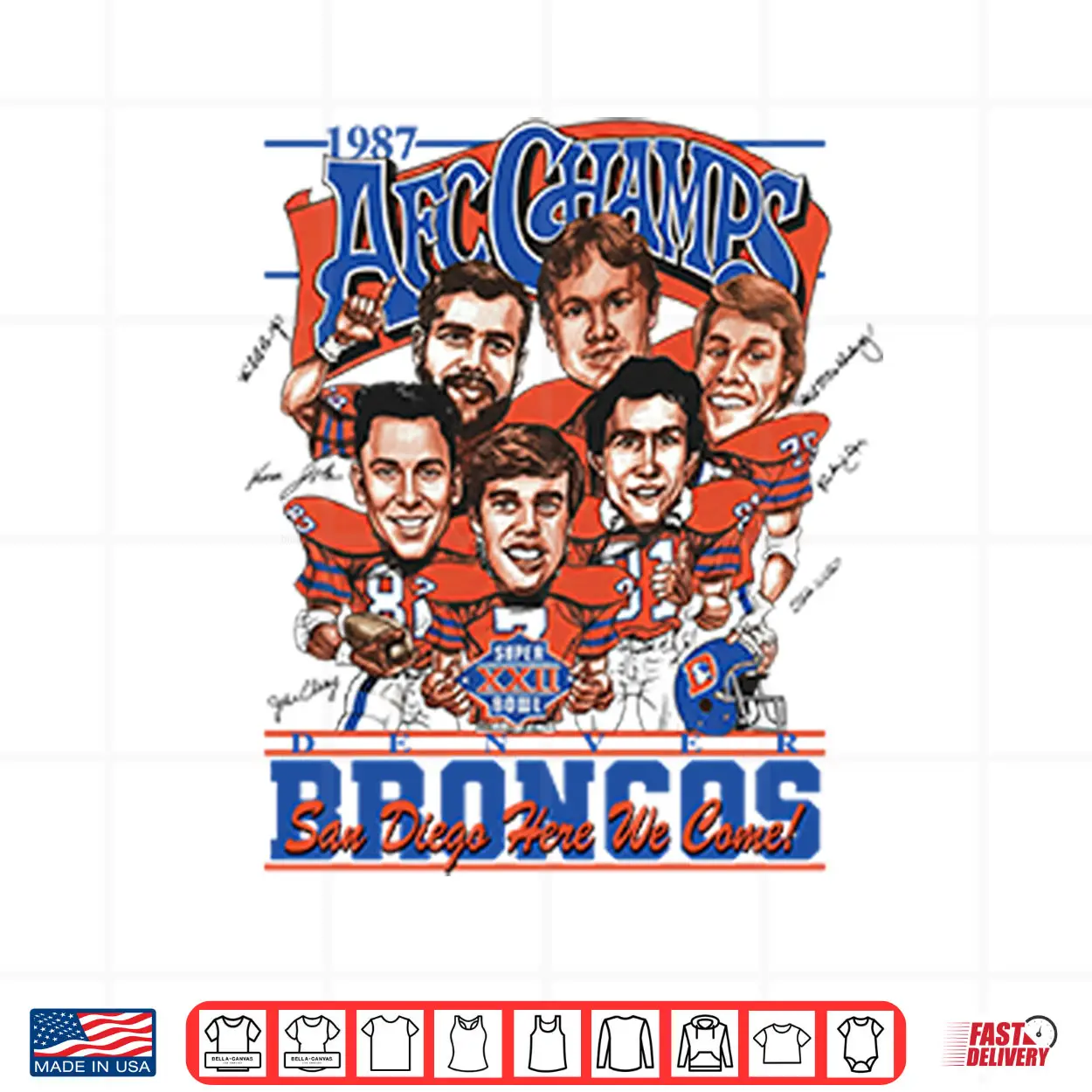 Denver Broncos AFC Champs 1987 Shirt Denver Broncos AFC Champs 1987 Shirt