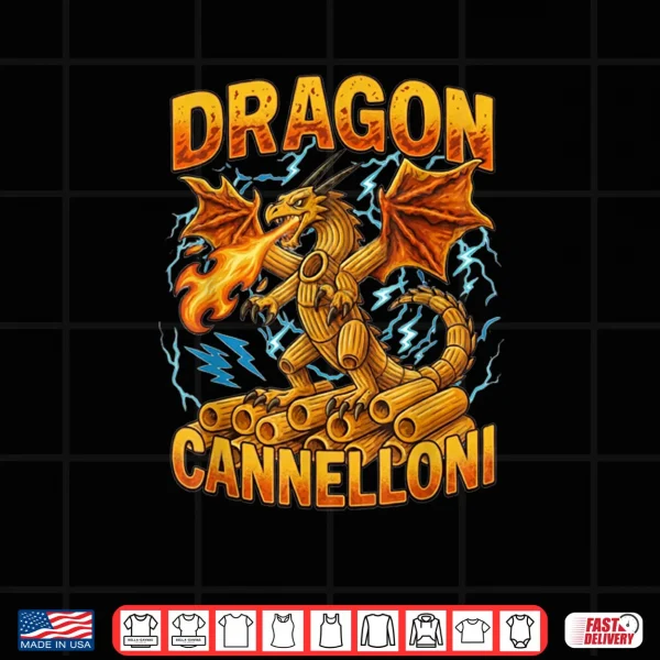 Design Dragon Cannelloni Brain Rot Kids Meme Italian Brainrot Shirt