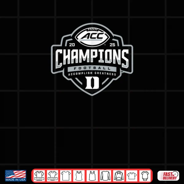 Design Duke Blue Devils Acc Champs 2025 Football Locker Room Shirt