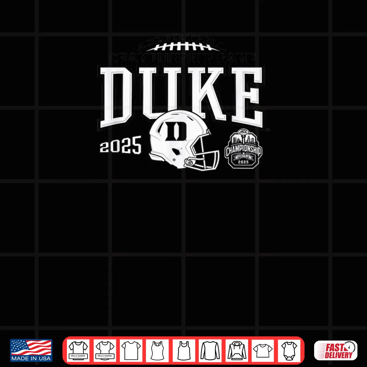 Duke Blue Devils Acc Champsionship 2025 Football Shirt Duke Blue Devils Acc Champsionship 2025 Football Shirt