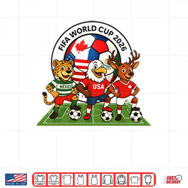 FIFA World Cup 2026 Mascot Shirt 3 Design FIFA World Cup 2026 Mascot Shirt