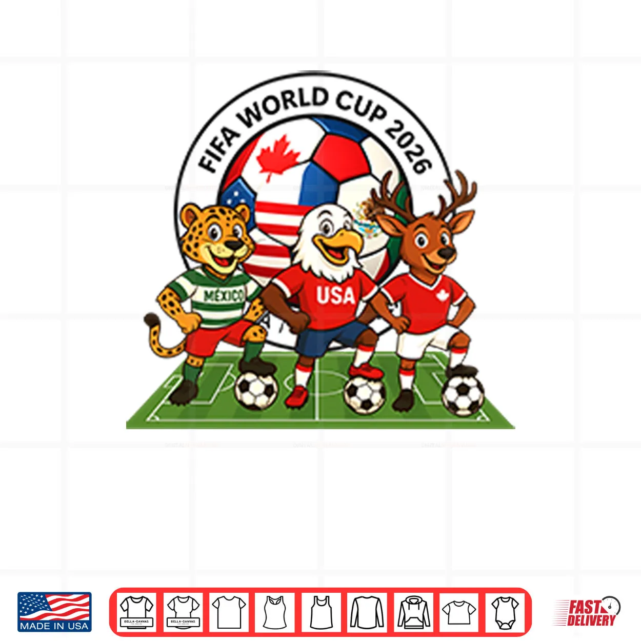 FIFA World Cup 2026 Mascot Shirt FIFA World Cup 2026 Mascot Shirt