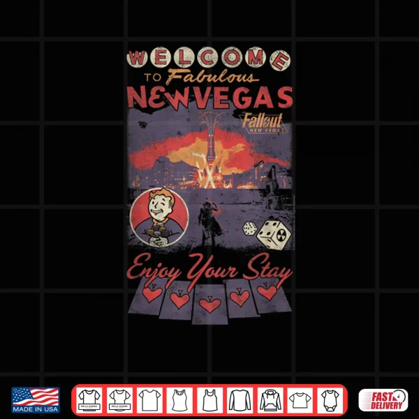 Design Fallout Welcome to Fabulous New Vegas Vintage Video Game Shirt