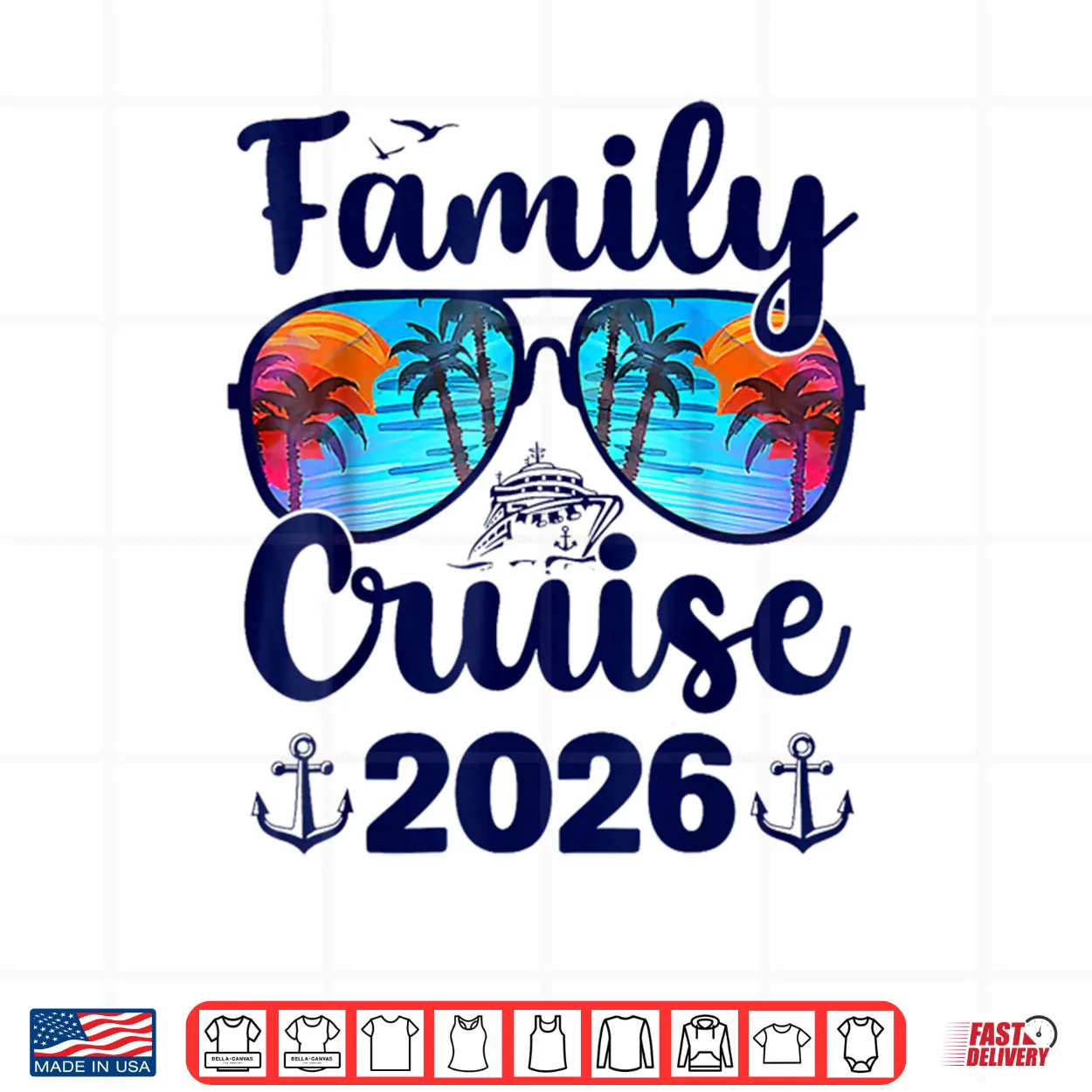Family Cruise 2026 Family Vacation Matching Family Group Shirt Family Cruise 2026 Family Vacation Matching Family Group Shirt