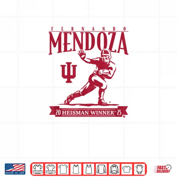 Fernando Mendoza Heisman Trophy Indiana Football Shirt 3 Design Fernando Mendoza Heisman Trophy Indiana Football Shirt