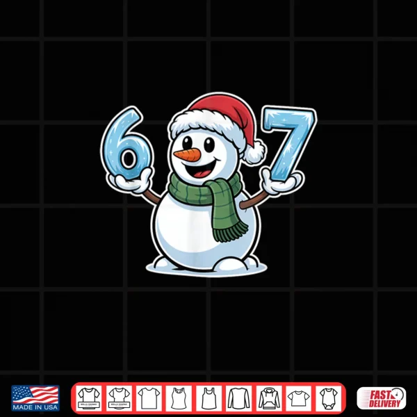 Design Festive Snowman Christmas Winter Cheer 67 Number Shirt