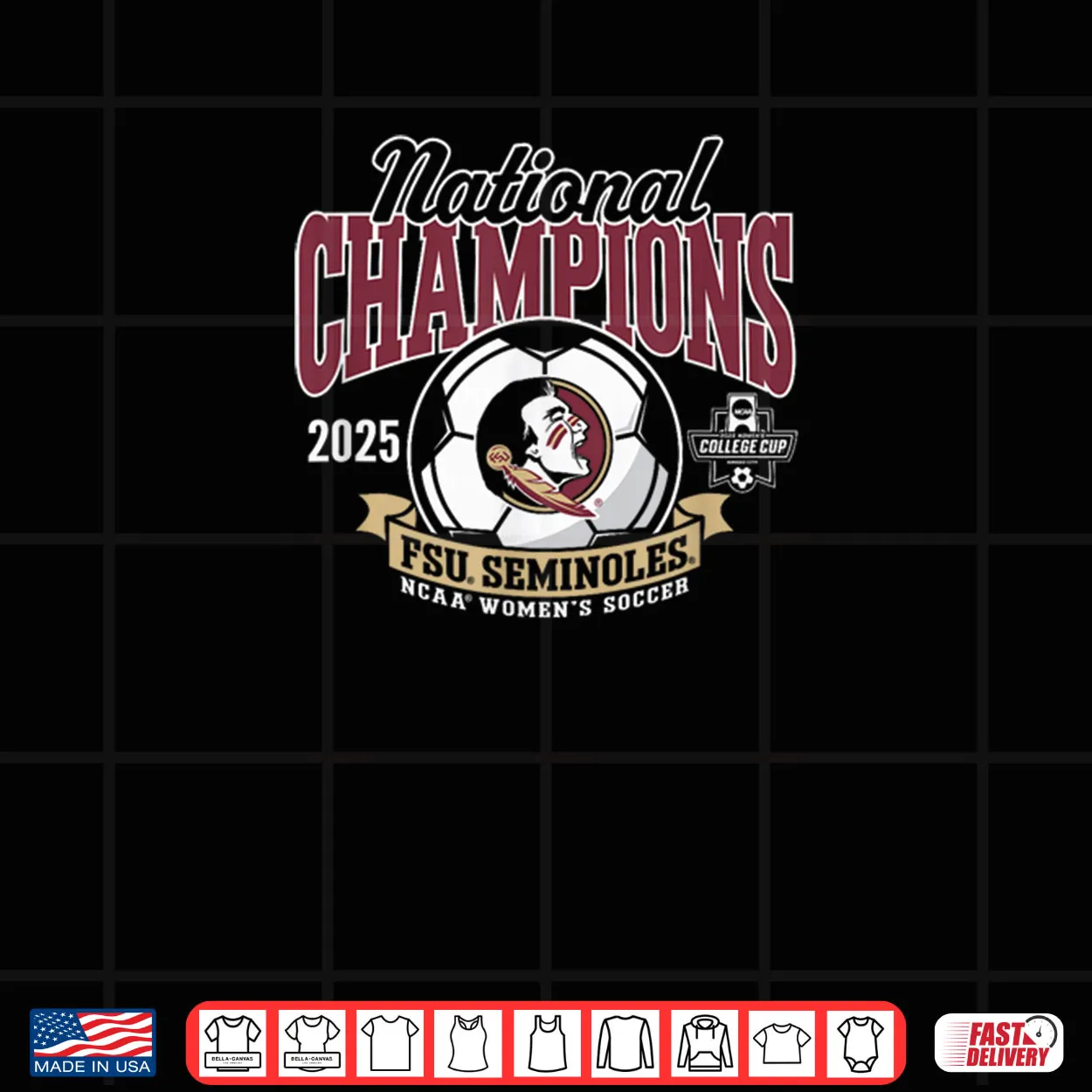 Florida State Seminoles National Champs 2025 Women’s Soccer Shirt Florida State Seminoles National Champs 2025 Women’s Soccer Shirt